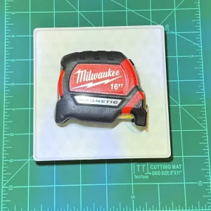 Gridfinity bin for Milwaukee 16' tape measure 48-22-0316