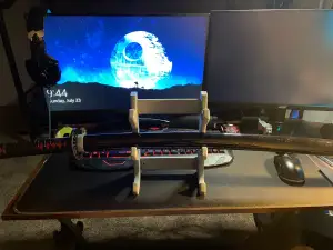 triple katana wall stand