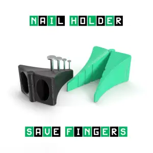 Nail holder with finger protection