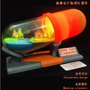 Capsule water town atmosphere light ornaments 胶囊水乡氛围灯摆件