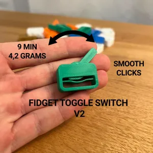 Fidget Toggle Switch Clicker V2 - Print in Place