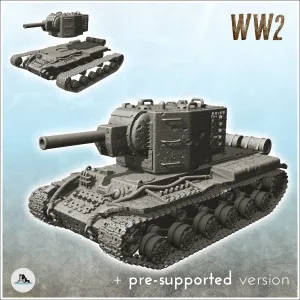 KV-2 heavy tank - Russia USSR WW2 Flames of War Bolt Action