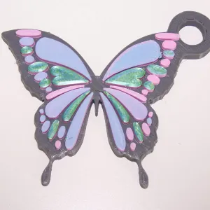 3D Printed Multicolored Butterfly Keychain