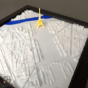 Paris Landmarks 3D City Map