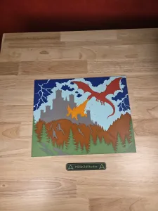 Game of Thrones Dragon Fire Mural Silhouette Picture