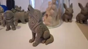 Wolf tribal figurine