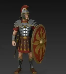 Roman soldier with shield