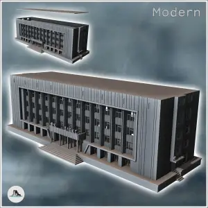 Soviet Russian administrative building on platform (11) - mi