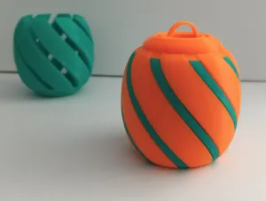 Helical barrel - gift/treasury box, mini vase or tree decora