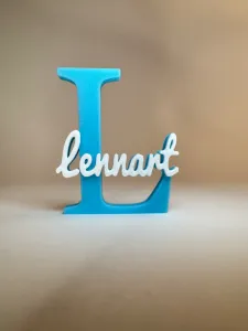 Placa de Nome 3D - Lennart