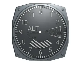 Altimeter themed avionics clock (No CFS/MMU needed)