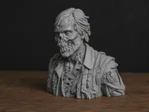 Undead Wanderer Zombie Bust – High Detail Horror Sculpture S