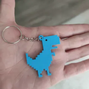 Dino Chrome Keychain