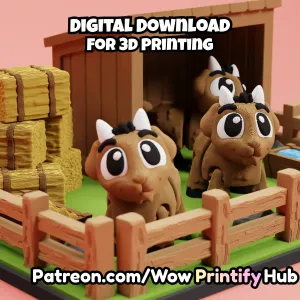 Cute Flexi Goat, STL & 3MF File (Digital Download)