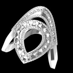 Designer Shank Diamond Engagement Ring