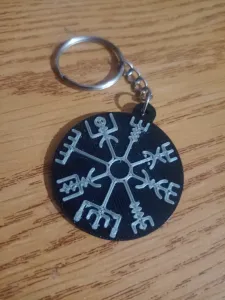 Vegvísir Keychain Viking
