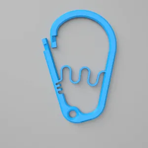 Carabiner, strong and functionable, print in place