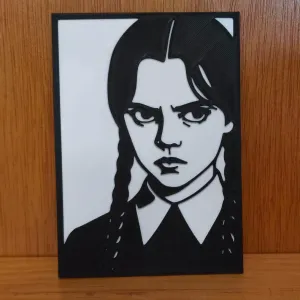 Cuadro de Wednesday Addams