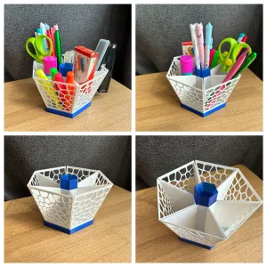 Office hexagon organizer with sectors