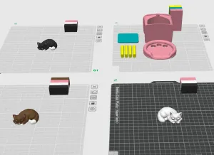 Pen Holder Sleeping Cat in a Cat House