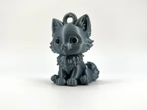 Baby wolf keychain and basic ornament