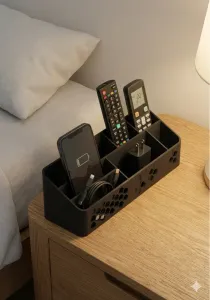 Organizador de mesa ou cabeceira para controles