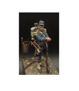 Napoleonic Soldier on a Cobblestone Path