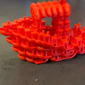 benchy made of little benchy"s