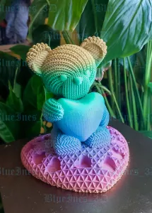 CROCHET TEDDY BEAR WITH HEART