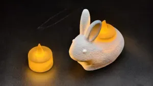 可爱的中秋兔子蜡烛灯
