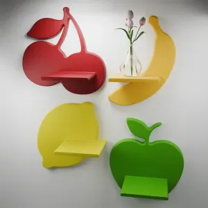 4x Fruit shelfs
