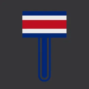 CR - Costa Rica Flag bookmark