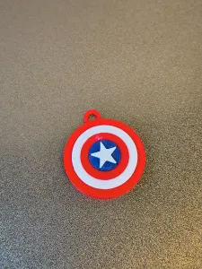 Captain America Shield Keychain - Multipart, no CFS needed