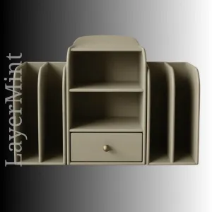 Rounded Top Desk Organizer with Drawers