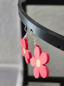 Two-tone flower earrings