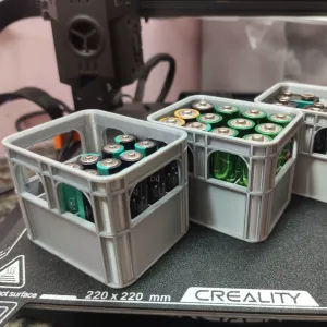 Suporte para pilhas AA, AAA, 9v e 18650 em caixas de cerveja