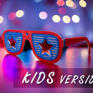Red White Blue Edition Party Glasses (Kids Version)