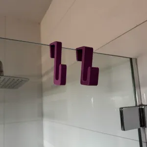 towel shower glass mount holder