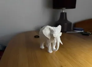 Low Poly Cool Elephant in Sunglasses