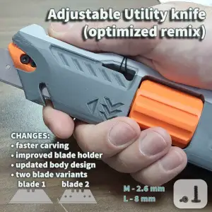 Adjustable utility knife optimized remix