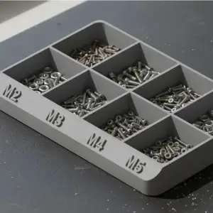 M2–M5 Screw & Nut Organizer – Dual Holders per Size