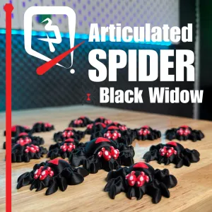 🕷️ Articulated Spider — Black Widow Creeper for Your Desk