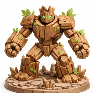 ROOTON GOLEM MADERA Y RAIZ