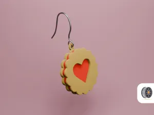 Biscuit Bliss | A heart shaped biscuit earring gift
