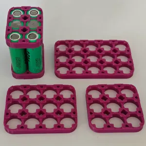Spot Weld 18650 Battery Holders | 3x Row