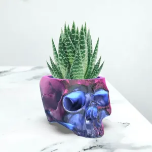 Skull Planter, Human Skull Flower Pot, Spooky Decor PlantPot