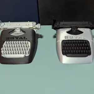 Typewriter bank card holder