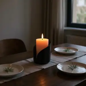 Modern Holder for Pillar Candles and LED Lights