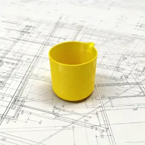 Liquid Dispensing Cup with Small Spout