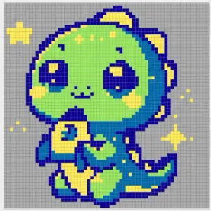 Astrodino huge pixel puzzle